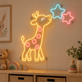 Star Giraffe – LED-neonskilt med sjiraff og stjerner